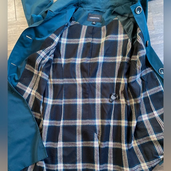 London Fog Women’s Removable Hooded Trench Rain Coat Size M - Picture 9 of 11